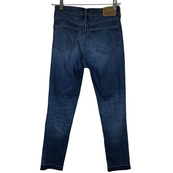 Aritzia Denim Forum The Nico Mid Rise Skinny Crop Jeans Released Hem 27 - Picture 7 of 11